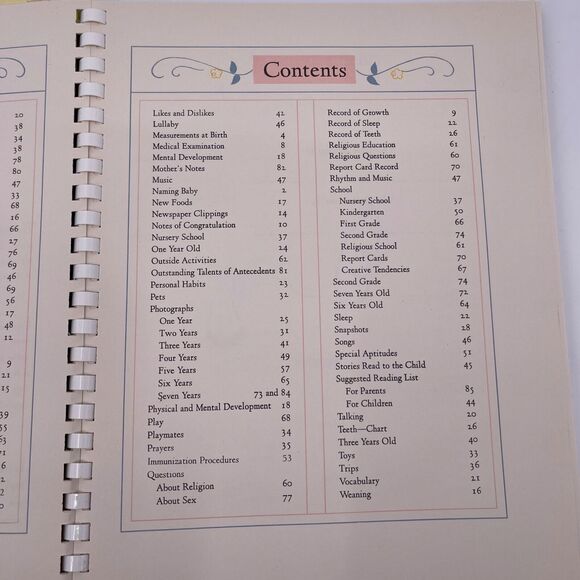 Vintage 1955 Baby Book Babys First Seven Years Record Blank Retro Yellow Cover - Picture 7 of 12